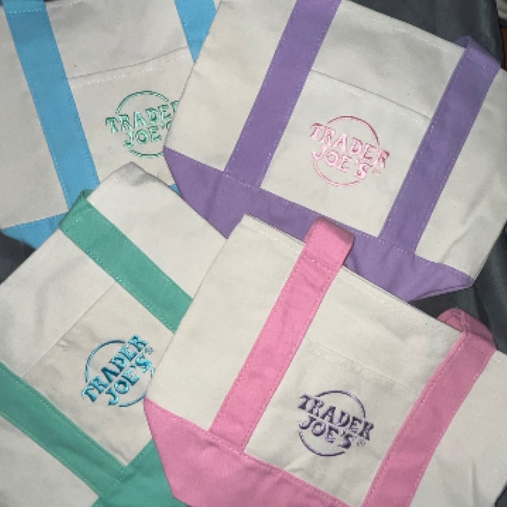 Trader Joe's Canvas Tote Bags Set